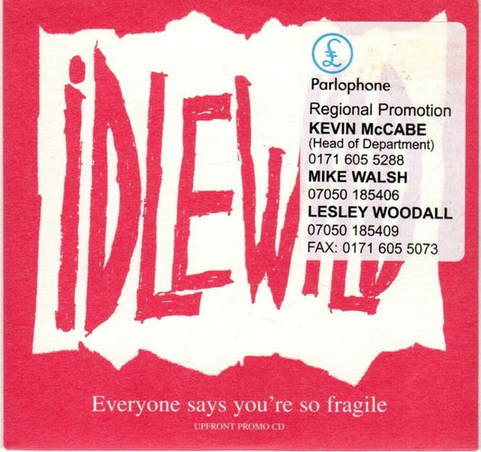 Idlewild - Everyone Says You're So Fragile - Used CD